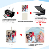 Temlum 40 Pcs Sublimation Blanks Products with Elastic Rope, Clear Bag, Sublimation Blanks for Air Freshener Car Home Hanging Decoration Sublimation Accessories Temlum