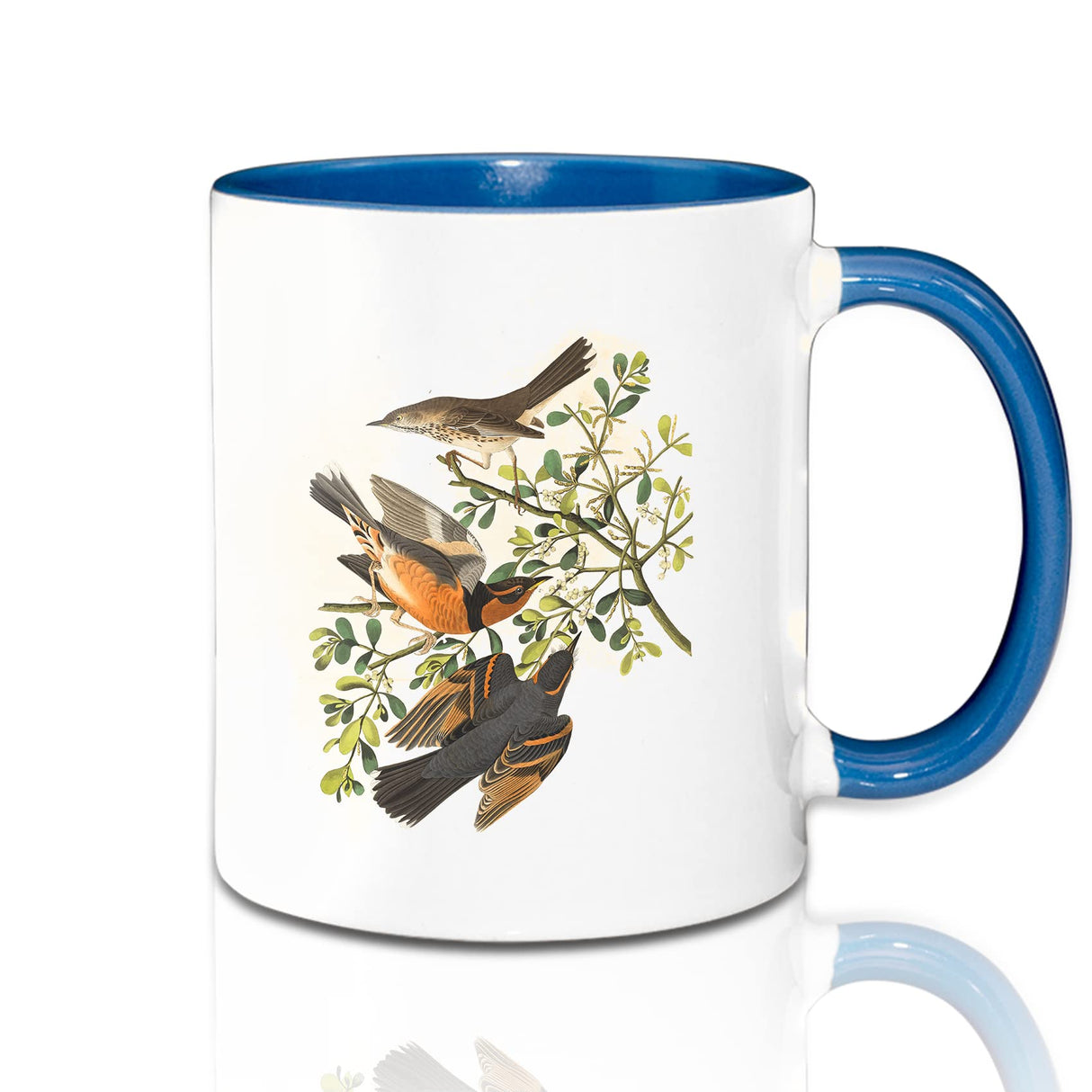 Sumex 11oz Sublimation Blanks Mugs,Set of 12 Ceramic Coffee Mugs for Tea, Milk, Latte,Blue Inner and Handle Sumex