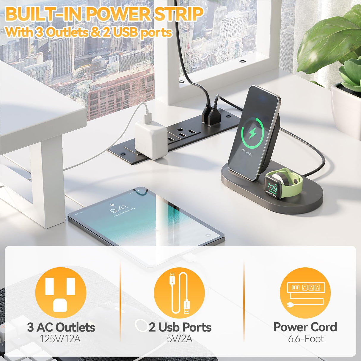 Aheaplus Small L Shaped Desk with Charging Port & LED Strip, Reversible L-Shaped Gaming Desk Computer Desk with Monitor Stand & Storage Shelf, Corner Desks Home Office Desk with Storage Bag, White Aheaplus