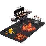 Amerbro 90x48 in Under Grill Mat for Blackstone 28in & 36in Griddle to Protect Decks and Patios,Fireproof Patio Grill Mat,Blackstone Griddle Mat,Extra Large Grill Mats for Outdoor Grill Blackstone Mat Amerbro