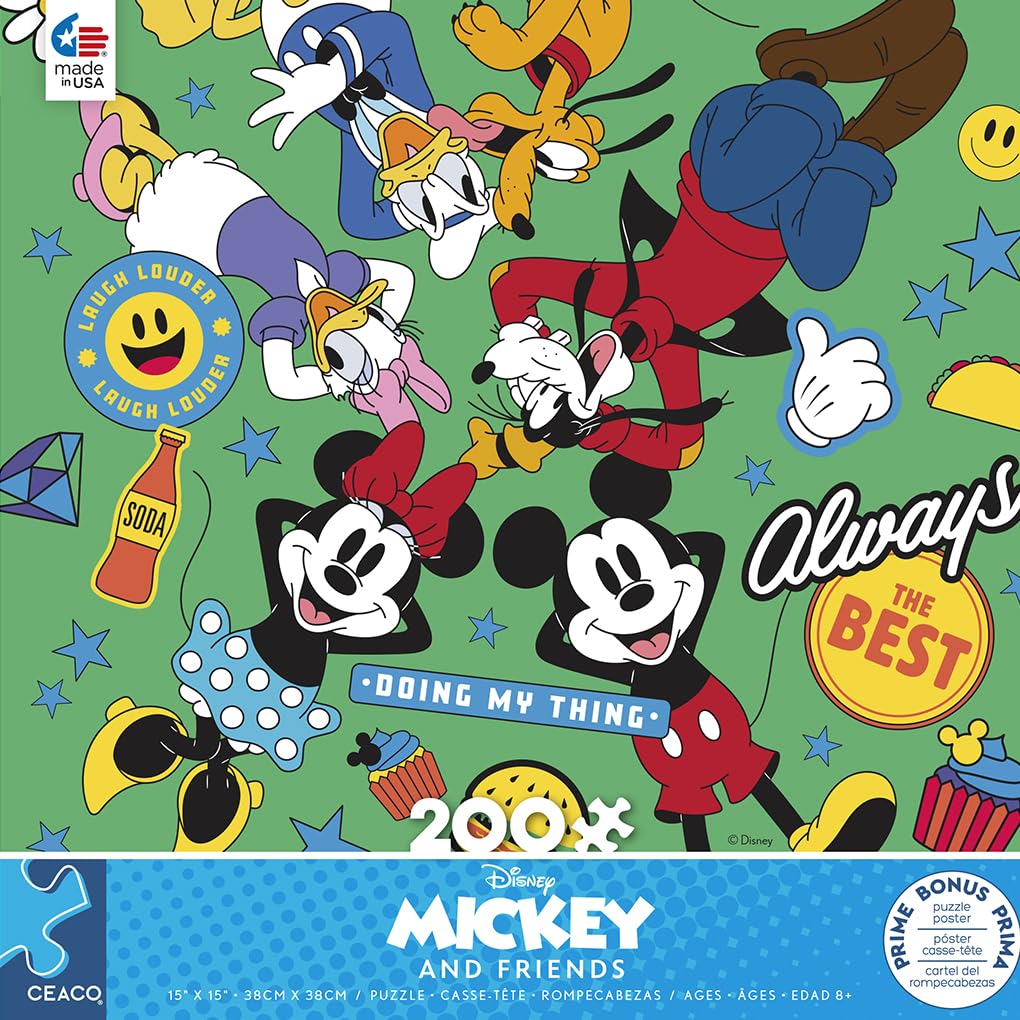 Ceaco - Disney - Mickey and Friends - Foundation - 200 Piece Jigsaw Puzzle Ceaco