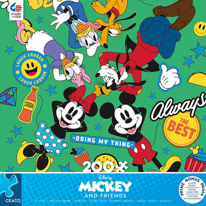 Ceaco - Disney - Mickey and Friends - Foundation - 200 Piece Jigsaw Puzzle