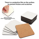 35 Pcs 3.75 x 3.75 Inch Square MDF Sublimation Coasters, Blanks MDF Sublimation Coasters, and Water-Resistant MDF Material with Non-Slip Cork Backing, Hardboard Cork Coasters by KUKLIPJIM KUKLIPJIM
