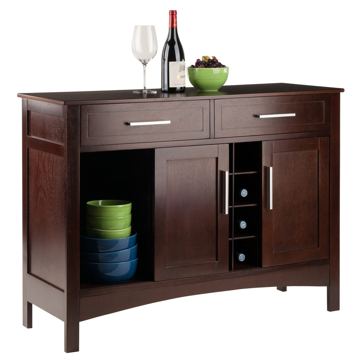 Winsome Gordon Cabinet Buffet, Walnut Winsome