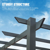 Domi Outdoor Retractable Pergola 11' x 20',Heavy-Duty Aluminum Shelter with Double Sun Shade Pavilion Extra Large Canopy for Gardens Backyard and Decks,Dark Grey domi outdoor living