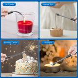 Flame bird 2 Pack Electric Candle Lighter Flameless Arc Windproof Flexible Long Neck USB Rechargeable Lighter for BBQ Grill Fireworks Camping. Flame bird