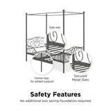 DHP 4020959 Sturdy Bed Frame, Twin, Pewter DHP