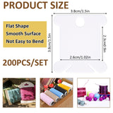 200 PCS Embroidery Floss Bobbins, Plastic Embroidery Floss Organizer, White Sewing Machine Bobbin for Cross Stitch, Thread Holder Sewing Storage for Sewing Thread, Needlework Supplies Okxiri