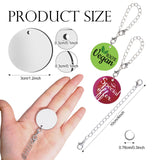 25 Sets Sublimation Charm Accessories for Cup Name ID Cup Charms for Tumbler Bulk MDF Sublimation Blanks with Chains Jump Rings for DIY Crafts Gift Olutacot