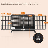 Huddycove 48inch Heavy Duty Dog Crate Compatible with Optional Divider, Extra Large Kennel for High Anxiety Dogs, Indestructible Pet Cage Indoor, Double Dog Crate for 2 Small Dogs Huddycove