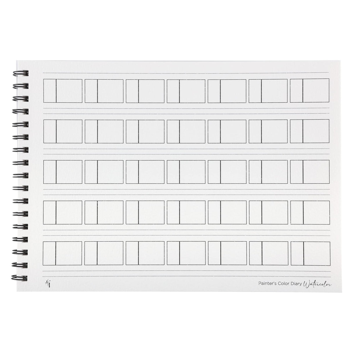 HG Art Concepts Painters Color Diary - 9x12", 140lb Spiral-Bound Acid-Free Color Swatch Book with 10 Pages for Watercolor & Mixed Media - Single HG Art Concepts