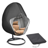 SerenelifeHome Hanging Egg Chair Cover-75" x 45" Waterproof/Windproof Dust Protector w/ Zipper & Hem Cord, Suitable for Most Outdoor Swing/Pod Chairs,Perfectly Fits Model SLGZ0EGG, One Size, Black SereneLife