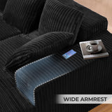 131'' U Shaped Sectional Couches with Chaise Lounge, No Assembly Required Deep Seat Modular Cloud Sofa for Living Room 1PCS, Bedroom Luxanimarion