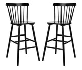 Safavieh Home Collection Galena Spindle Back Black Bar 30-inch Stool (Set of 2) SAFAVIEH