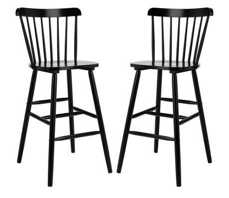 Safavieh Home Collection Galena Spindle Back Black Bar 30-inch Stool (Set of 2) SAFAVIEH