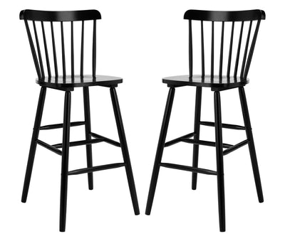 Safavieh Home Collection Galena Spindle Back Black Bar 30-inch Stool (Set of 2)