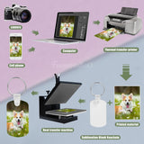 Framendino, 60 Pack Metal Sublimation Keychain Blanks Double Sided Heat Transfer Keychains Oval Framendino