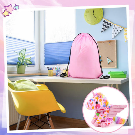 Realspring 11" Coloring Unicorn Plush Toy with 12 Washable Marker for Little Girl DIY Coloring Unicorn Stuffed Animal Toy Soft Doodle Doll Art and Craft Painting for Kid Back to School Birthday Gift Realspring