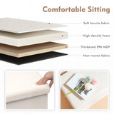 B FSOBEIIALEO Storage Ottoman Cube Small Sherpa Ottoman Foot Rest, Foldable Portable Boucle Ottomans, Faux Teddy Fur, White 16.5"x12.6"x12.6" B FSOBEIIALEO