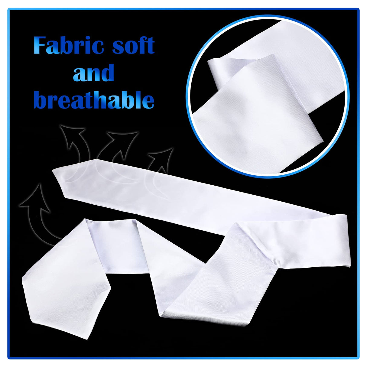 Haysandy 6 Pieces Unisex Graduation Stole Blanks Sublimation Graduation Sash Honor Stole for Graduation Students, 70 Inch(White) Haysandy