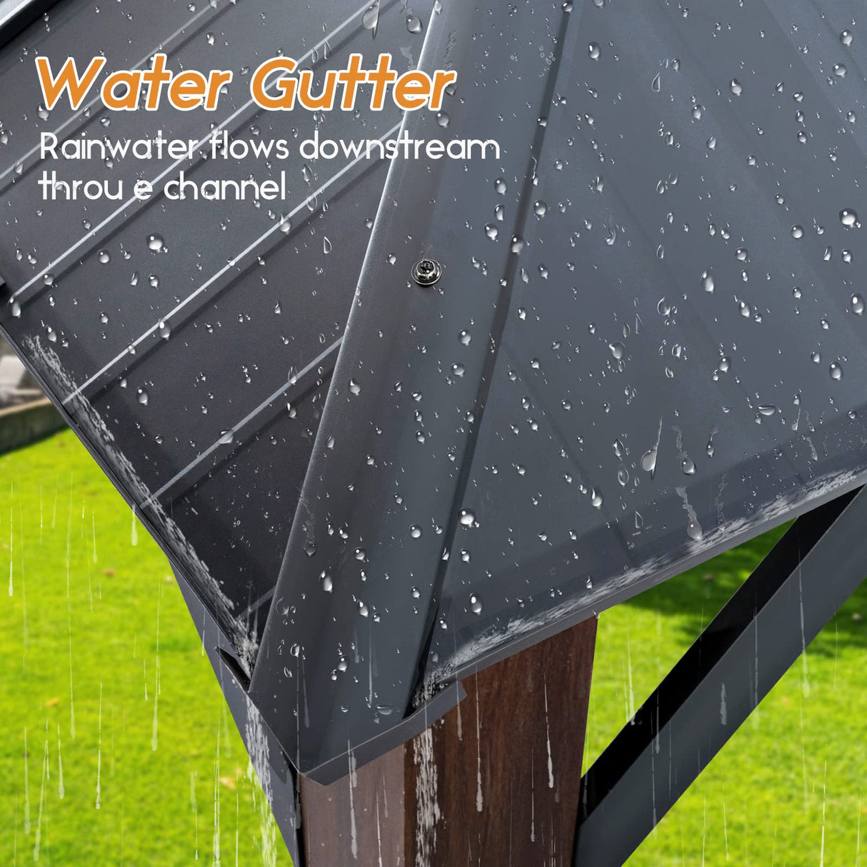 Warmally 12'×14' Hardtop Gazebo with Stable Support Posts, Outdoor Metal Gazebo with Nettings and Curtains Fast-Splicing Aluminum Structure for Patio Backyard Deck and Lawns Warmally