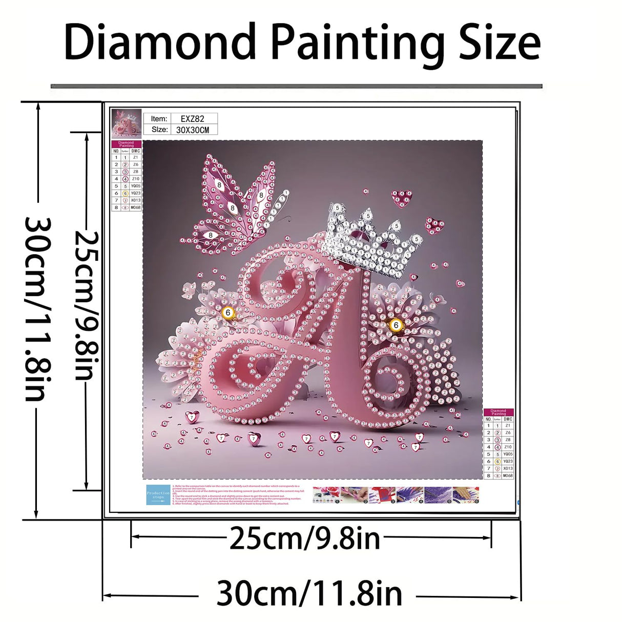 GXGLLPZBY DIY Diamond Art Kits, 5D Special Shaped Letter A Diamond Painting for Beginners Adults, Paint by Diamonds Dot Gem Art Kits, Home Wall Decor 11.8x11.8in GXGLLPZBY