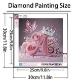 GXGLLPZBY DIY Diamond Art Kits, 5D Special Shaped Letter A Diamond Painting for Beginners Adults, Paint by Diamonds Dot Gem Art Kits, Home Wall Decor 11.8x11.8in GXGLLPZBY
