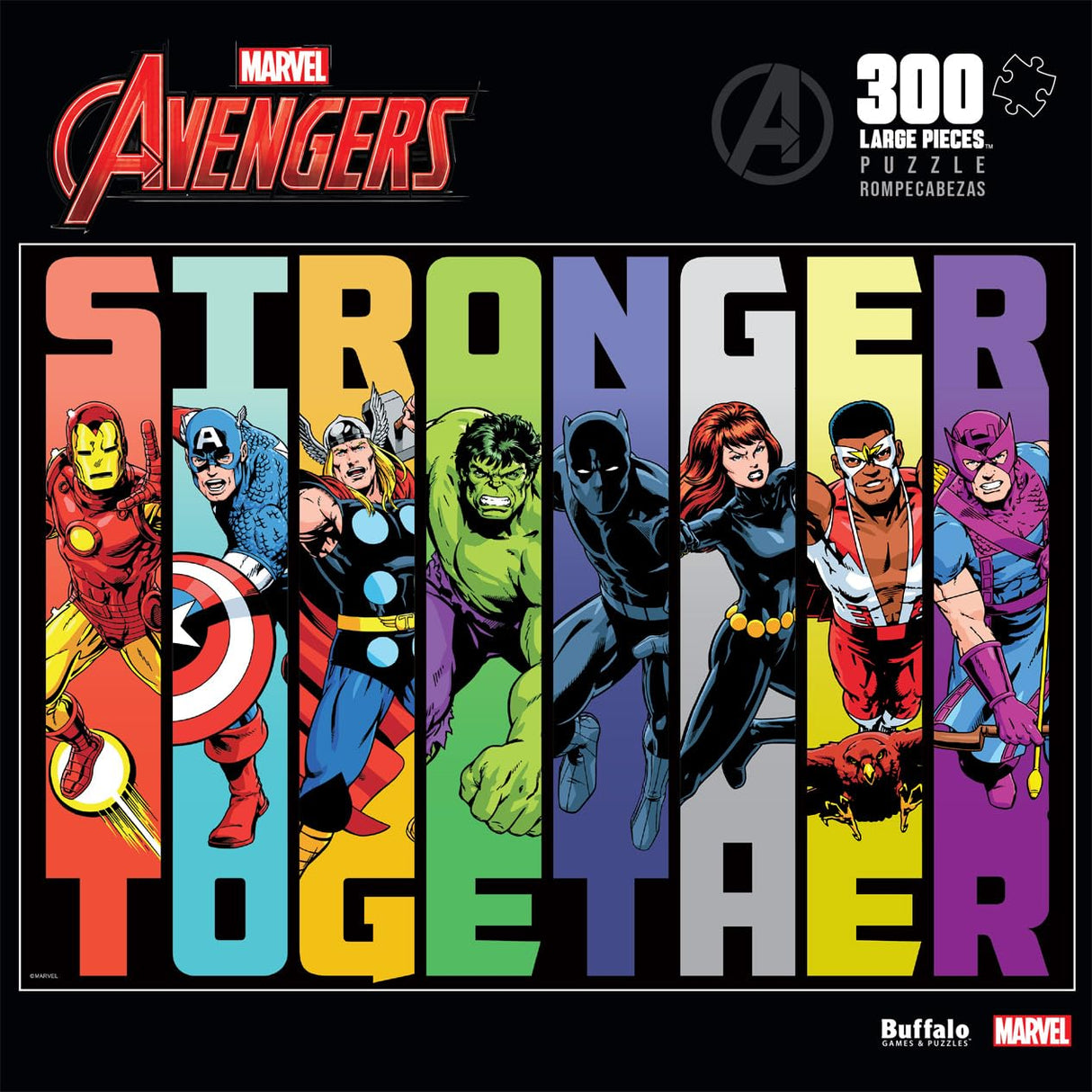 Buffalo Games - Marvel - Stronger Together - 300 Piece Jigsaw Puzzle for Adults -Challenging Puzzle Perfect for Game Nights - Finished Size is 21.25 x 15.00 Buffalo Games