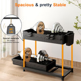 Sevenblue 4 Pack Under Sink Organizer, Bathroom Organizers and Storage, 2 Tier Multi-Use Pull Out Cabinet Organizer with Hang Hooks and Cups (Black, 4 Pack) Sevenblue