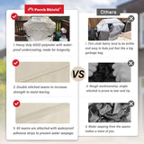 Porch Shield 58W x 24D x 46H inch Premium Gas Grill Cover Up to 56 inch, Waterproof and Fade Resistant 600D BBQ Covers for Weber, Brinkmann, Char-Broil and More, Light Tan Porch Shield