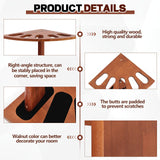 DoubleFill 5 Gun Wood Gun Rack Wood Corner Wall Display Rack Shotgun Rifle Stand Gun Holder Display for Home Garage Office Storage DoubleFill