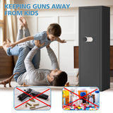 Dawmilon 10-14 Gun Safe, Quick Access Rifle & Shotgun Cabinet with Digital Keypad, 3 Adjustable Gun Racks, Handgun Pockets, Secure Storage for Home Defense Dawmilon