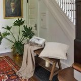 RowyPoey Solid Wood Bench, 30" Farmhouse Entryway Bench for Living Dining Room, Rustic Storage Bench Seat for Indoors and Outdoors, Natural RowyPoey