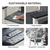 OTSUN Tall Adirondack Chairs, Outdoor Balcony Chair, Patio Bar Stool Chair with Widened Arms, High Back, Footrest, 400lbs, All-Weather Bar Height Chair for Garden, Yard, Backyard OTSUN