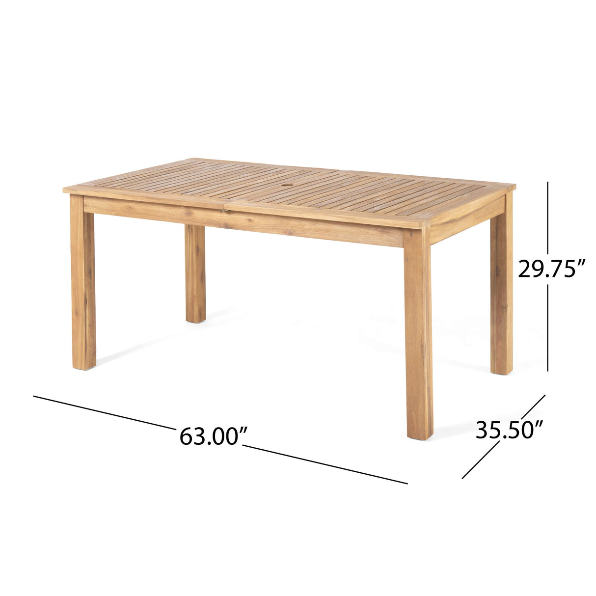 Christopher Knight Home Eric Outdoor Expandable Acacia Wood Dining Table, Natural Finish Christopher Knight Home