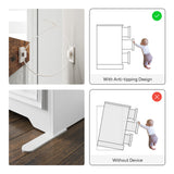 LIKIMIO 43" Tall 5 Drawers Dresser for Bedroom, Power Strip, Farmhouse Large Wood Dressers & Chest of Drawers with Wide Storage Cabinet, White LIKIMIO