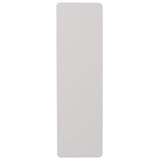 EMMA + OLIVER 5-Foot Rectangle Granite White Plastic Folding Training/Seminar Table EMMA + OLIVER