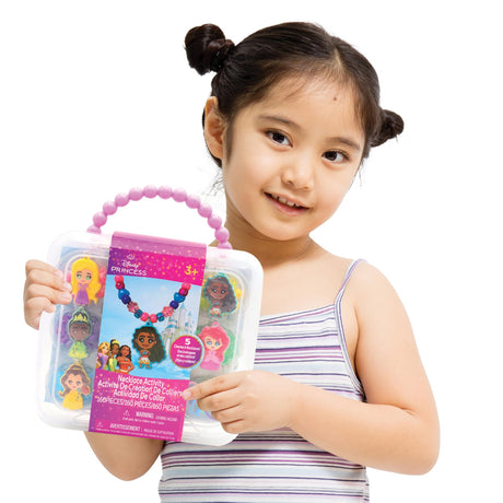 Disney Princess Necklace Activity, 160-Piece Jewelry Making Kit, Preschool Arts and Crafts, Kids Toys for Ages 3 Up Tara Toys