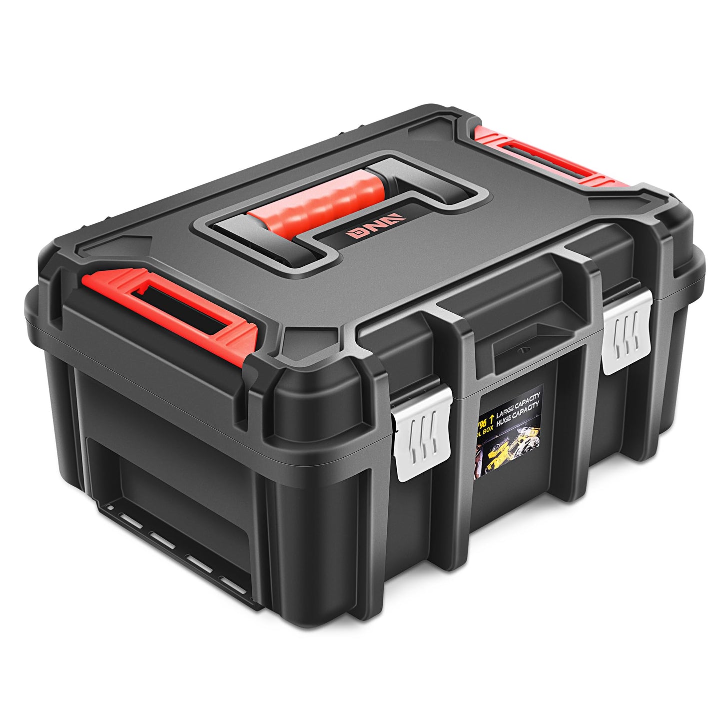 ‎DNA MOTORING Tool Box Lockable Organizer Storage Toolbox with Removable Tray for Workshop Garage & Household,Large Capacity,TOOLS-00309