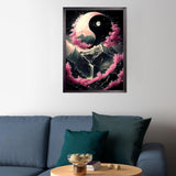 CEOVR Cherry Blossoms Diamond Painting Kits for Adults, Japanese Landscape Diamond Art Dots 5D Full Drill DIY Gem Art, Adult Crafts Kits Arts and Crafts, Wall Decor for Home Office 12x16in CEOVR