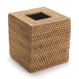 Rattan Tissue Box Cover Square, Hand Woven Wicker Tissue Holder, 5.5 x 5.5 X 5.7 inch, Natural YANGQIHOME