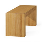 Maven Lane Zeno Contemporary Wooden Backless Bench Seating for Modern Dining, Kitchen Table, Entryway, Foyer, or Lobby in Weathered Natural Finish Maven Lane