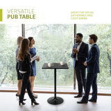 Pearington PEAR-4DSQ Pub Table, Black Pearington