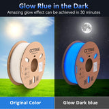CCTREE Glow in The Dark PLA Plus (PLA+) Filament 1.75mm, Glow 3D Printing Filament PLA Pro, Dimensional Accuracy +/- 0.03mm, 1KG Spool (2.2 lbs), Fit Most FDM 3D Printers, Glow Blue CCTREE