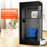 X-Vcak Portable Steam Sauna, Portable Sauna for Home, Sauna Tent Sauna Box with 2.6L Steamer, Remote Control, Folding Chair, 9 Levels, Black, 2.6’ x 2.6’ x 5.9’ X-Vcak