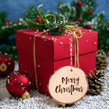 80 PCS 3.2-3.6inch Unfinished Wood Slices, Natural Wood Slices, Predrilled with Hole Wood Slice for DIY Arts Craft Christmas Ornaments GNIEMCKIN