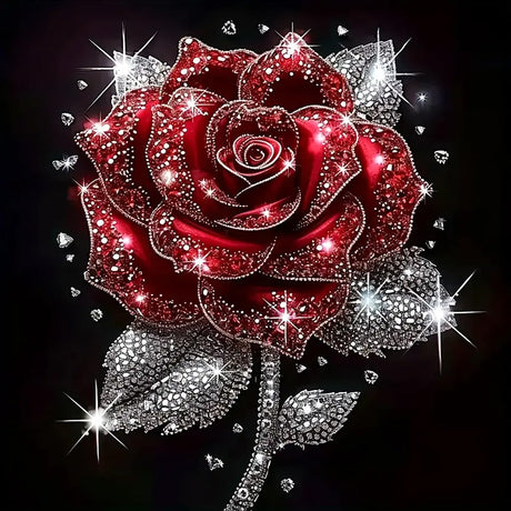 CHWGLFGG 5D Diamond Art Kits for Adults Beginners, Rose Diamond Painting Kits, DIY Full Round Drill Paint by Diamonds Dot Gem Art for Adults, Home Wall Decor 13.7X 13.7 Inch CHWGLFGG