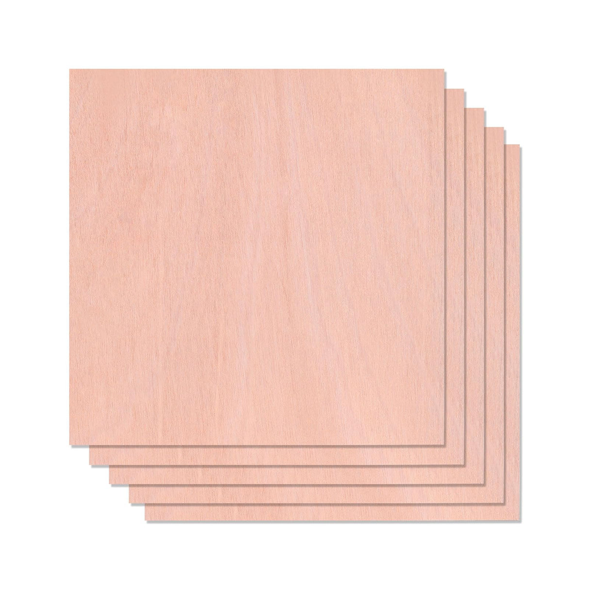 6 Pieces 1/8" x12" x 12" Craft Wood Mahogany Sheets Thin Wood Slices Craft Project Board Unfinished Plywood for Laser Cutting DIY Wooden Plate Model FORACKS