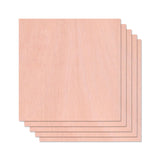 6 Pieces 1/8" x12" x 12" Craft Wood Mahogany Sheets Thin Wood Slices Craft Project Board Unfinished Plywood for Laser Cutting DIY Wooden Plate Model FORACKS