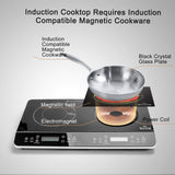 Duxtop LCD Portable Double Induction Cooktop 1800W Digital Electric Countertop Burner Sensor Touch Stove, 9620LS/BT-350DZ duxtop
